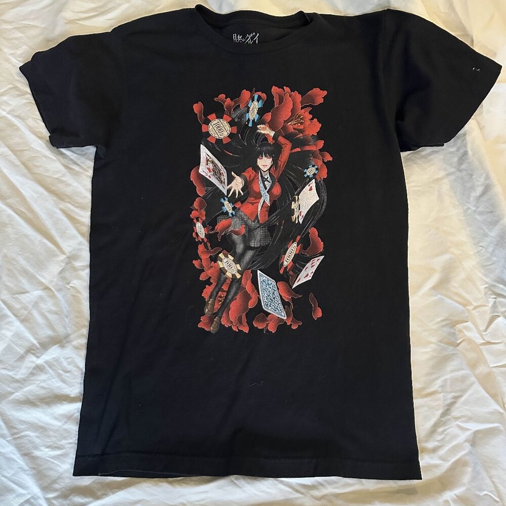 Kakegurui Jabami Yumeko T-Shirt Men’s Large – Anime Manga Graphic Tee – Black